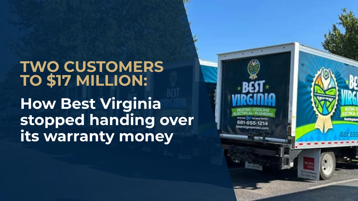 The Best Virginia Heating & Cooling team in front of their trucks